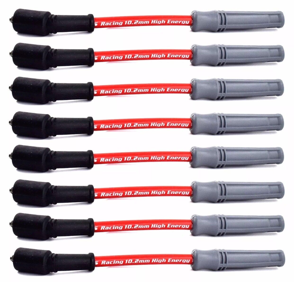 10.2MM RED SPARK PLUG WIRES CHEVY GMC CADILLAC TRUCK 4.8 5.3 6.0 VORTEC ENGINES