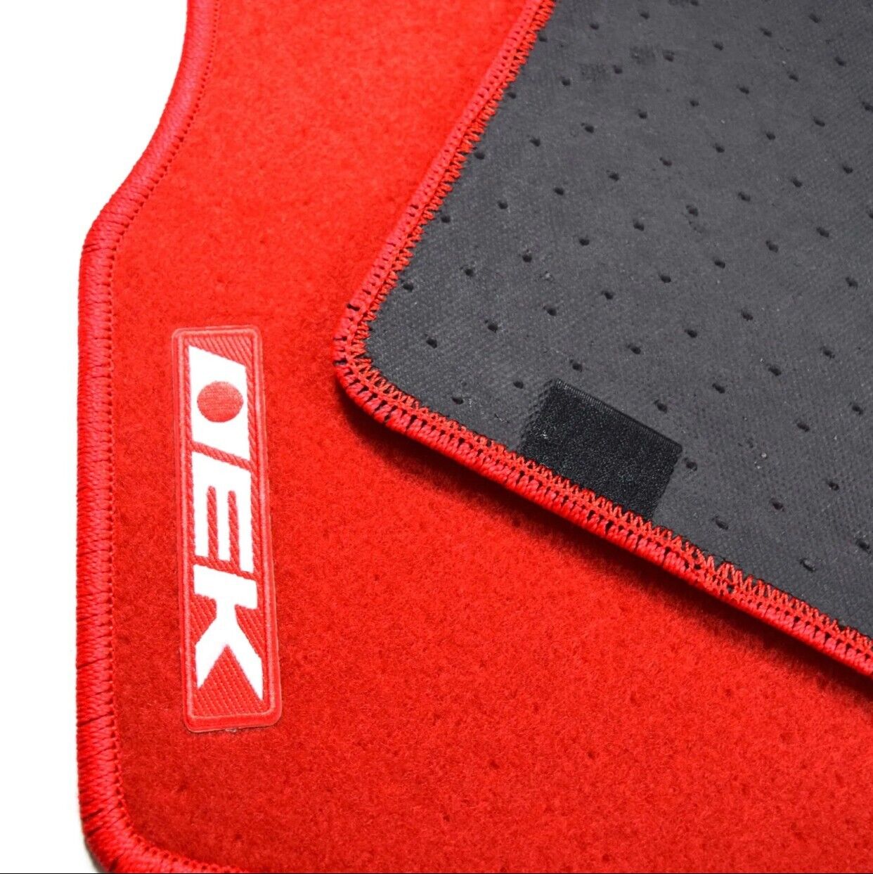 Red Carpet Floor Mats with EK Logo For Honda Civic 1996 through 2000 4 Piece