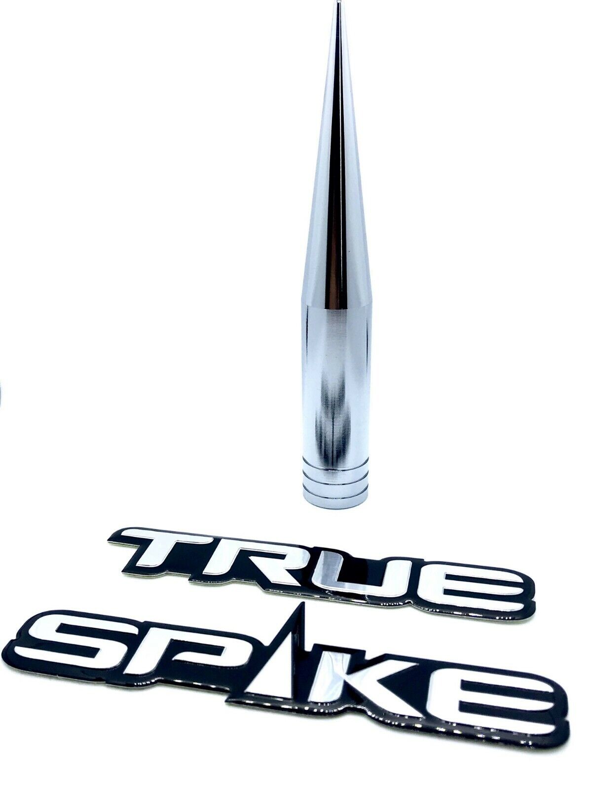 True Spike Short Chrome Antenna for Chevy Silverado GMC Sierra 2007 and Newer