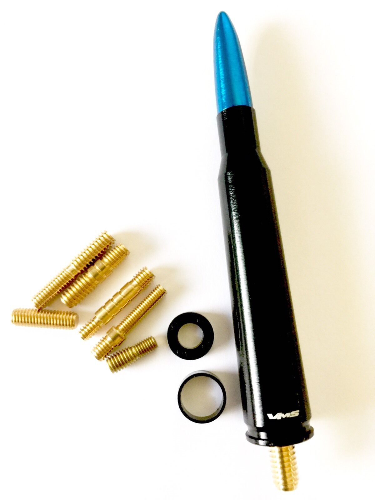 Black Bullet Antenna with Blue Tip for Your Ford F150 Blue Flame Raptor SVT