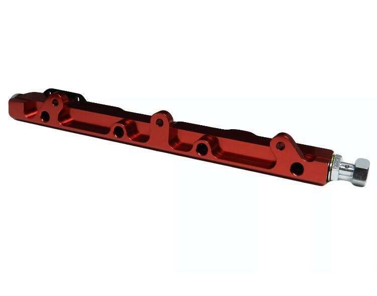 Red High Flow Fuel Rail for Honda Civic and Acura Integra B Series Only