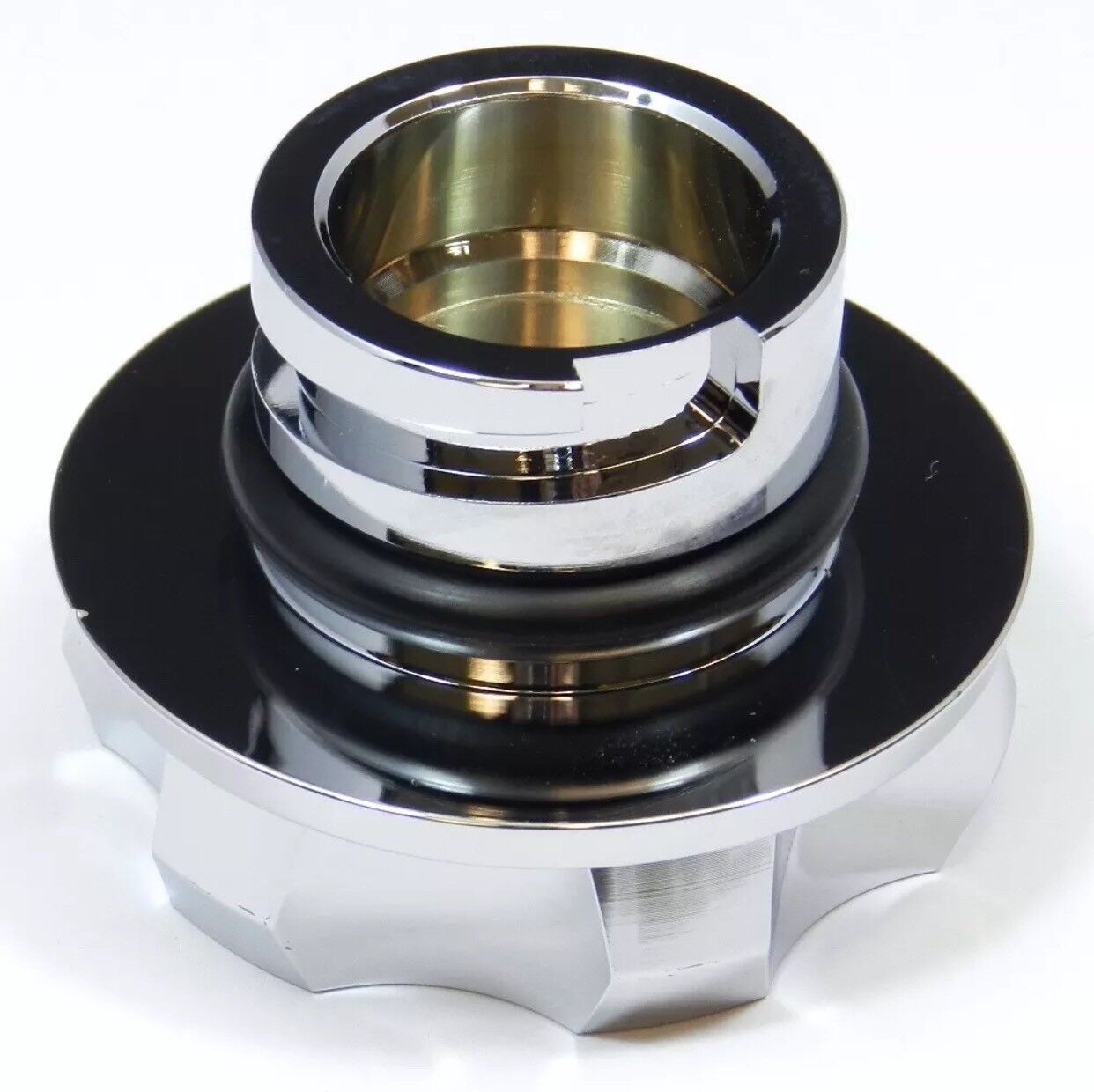 Chrome Oil Filler Cap With Carbon Fiber Mobil 1 Emblem For LS1 LS2 LS3 LS6