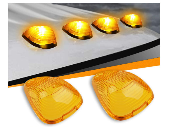 Amber Cab Roof Running Marker Light Cover Lens For Ford F250 F350 Super Duty