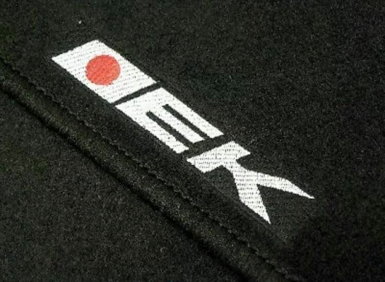 Black Carpet Floor Mats with EK Logo For Honda Civic 1996 through 2000 4 Piece