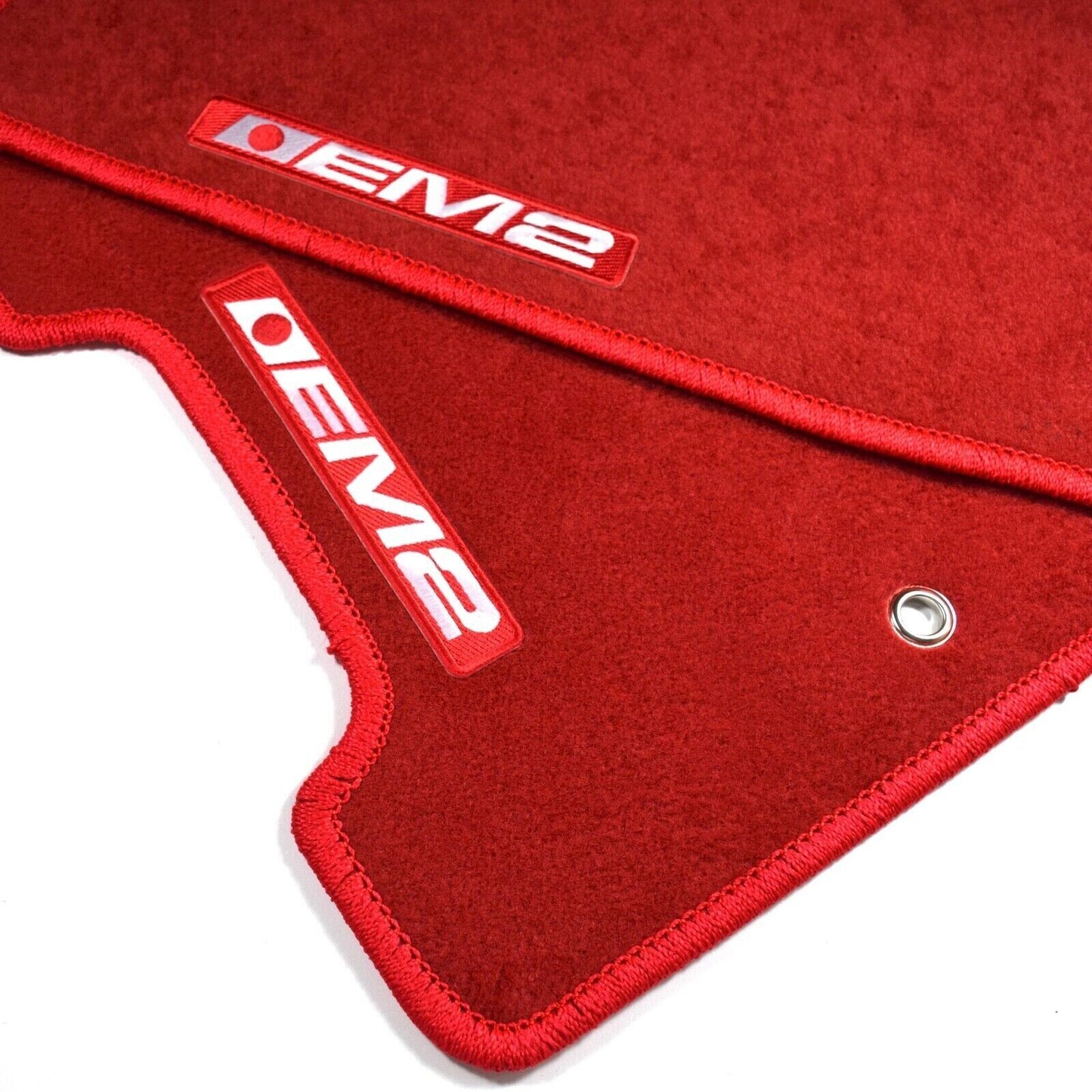 Red Floor Mats Fits 2001 to 2005 Honda Civic with EM2 Chassis Log 5pcs Set