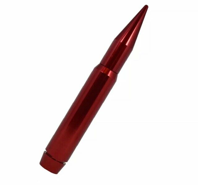 True Spike Anti-Theft 7 Inch Short Thick Red Bullet Antenna For Dodge Ram Trucks