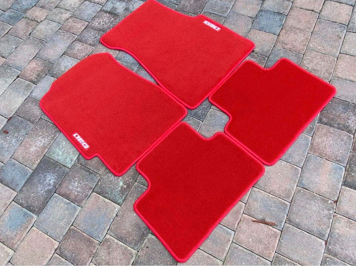 Red Floor Mats with EG Logo for Honda Civic 1992 thru 1995 Coupe Sedan Hatch