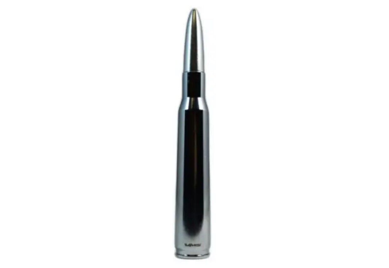 VMS Silver and Chrome Bullet Antenna for Ford Bronco F150 F250 Excursion 5.5 in
