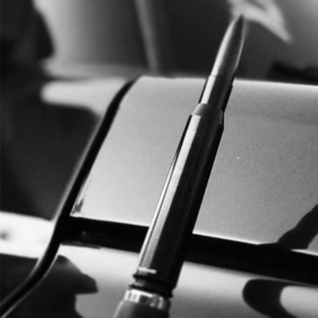 Bullet Antenna For Chevy Silverado 2007 and newer Black 50 Caliber Style
