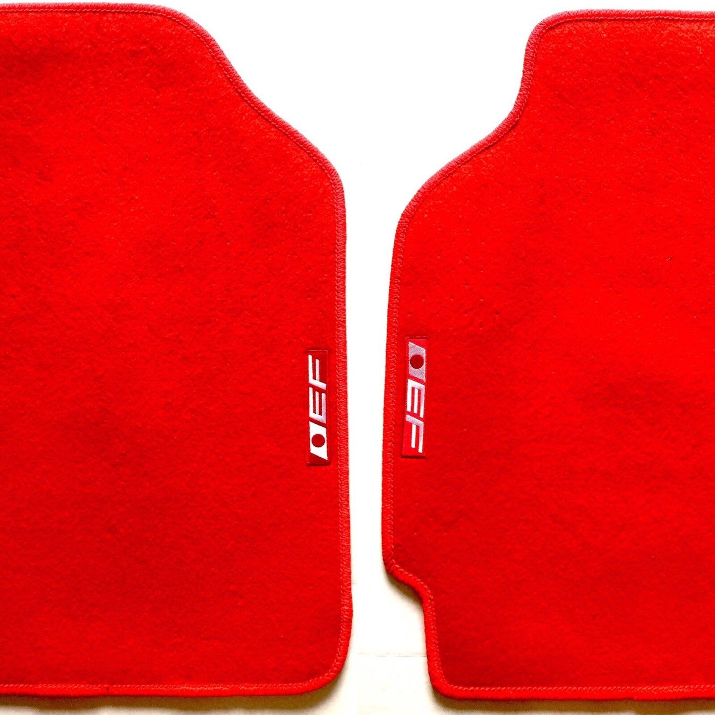 EF Logo RED Floor Mats For Honda Civic CRX Coupe Sedan Hatchback
