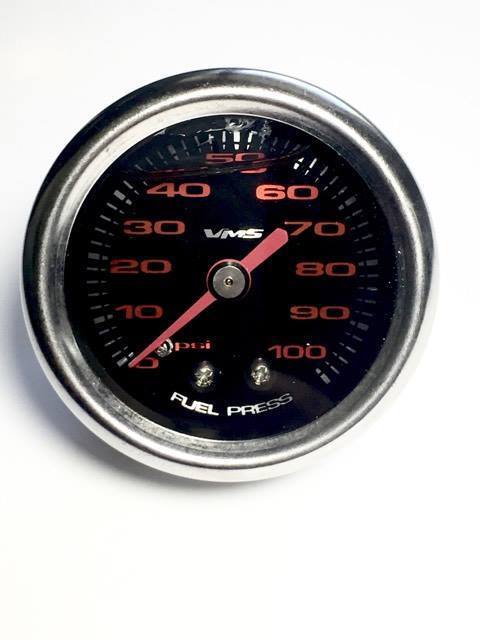 VMS FUEL PRESSURE GAUGE IN LIQUID HONDA CIVIC ACURA INTEGRA 1.5" 100PSI 1/8 NPT