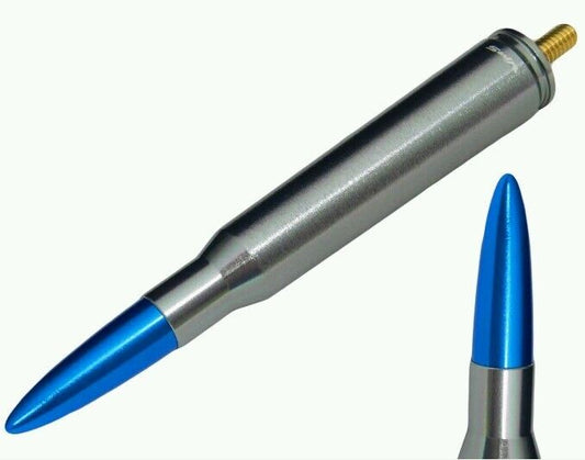 Ram 1500 Truck Bullet Style Aluminum Antenna Gunmetal and Blue 2500 3500 4500