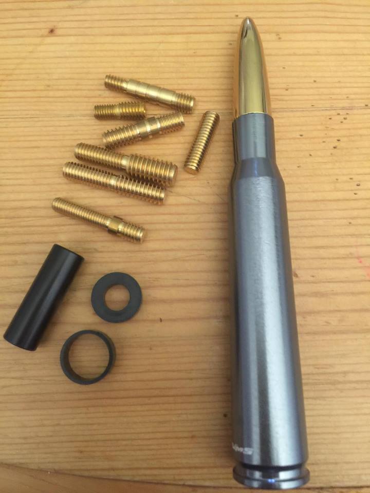 Dodge Ram Pickup Gunmetal 50 Caliber CNC Bullet Style Aluminum Antenna