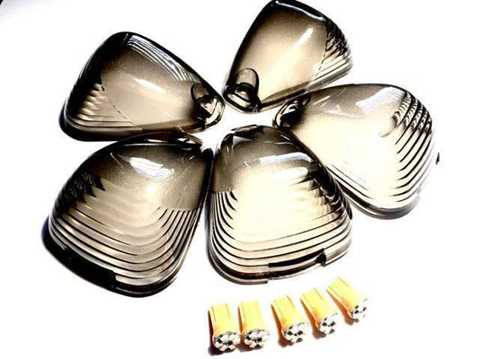99-15 FORD F250 F350 F450 F550 SUPERDUTY DUALLY SMOKED ROOF LENS + LED BULBS