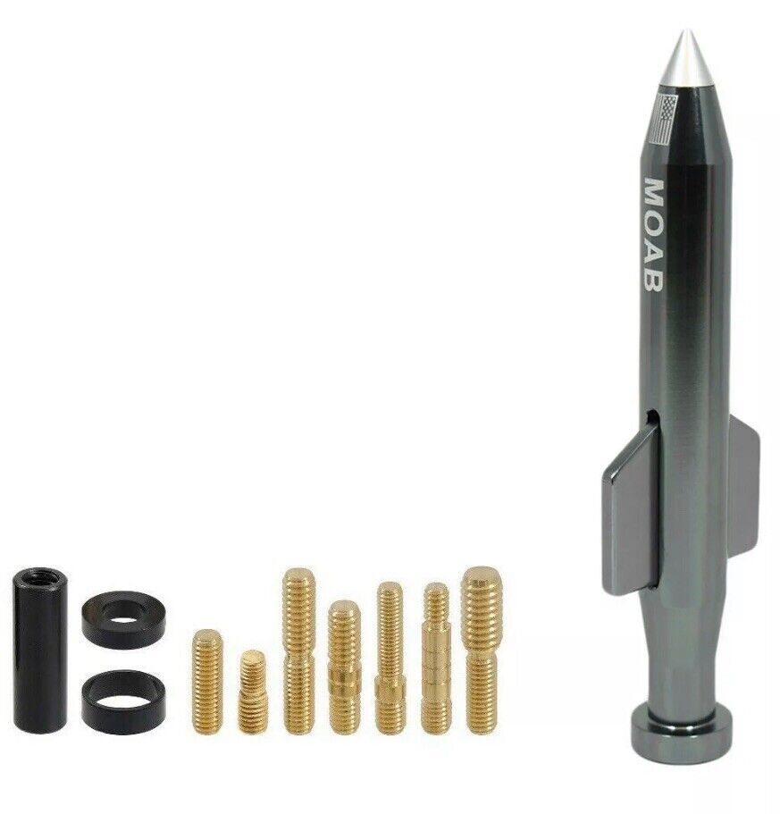 Gunmetal MOAB Mother of All Bombs Short Bullet Antenna For Ford F150 F250 F350
