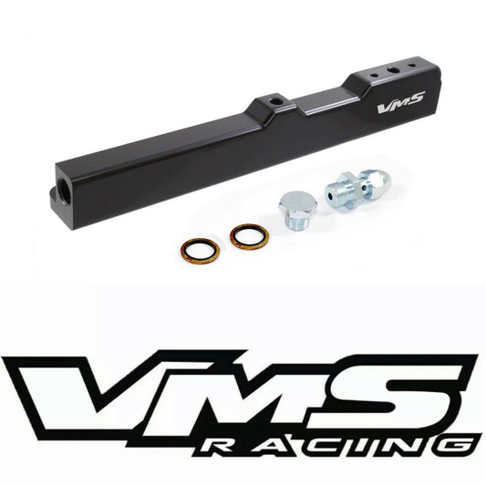 VMS RACING BLACK FUEL RAIL FOR HONDA CIVIC CRX DELSOL D SERIES