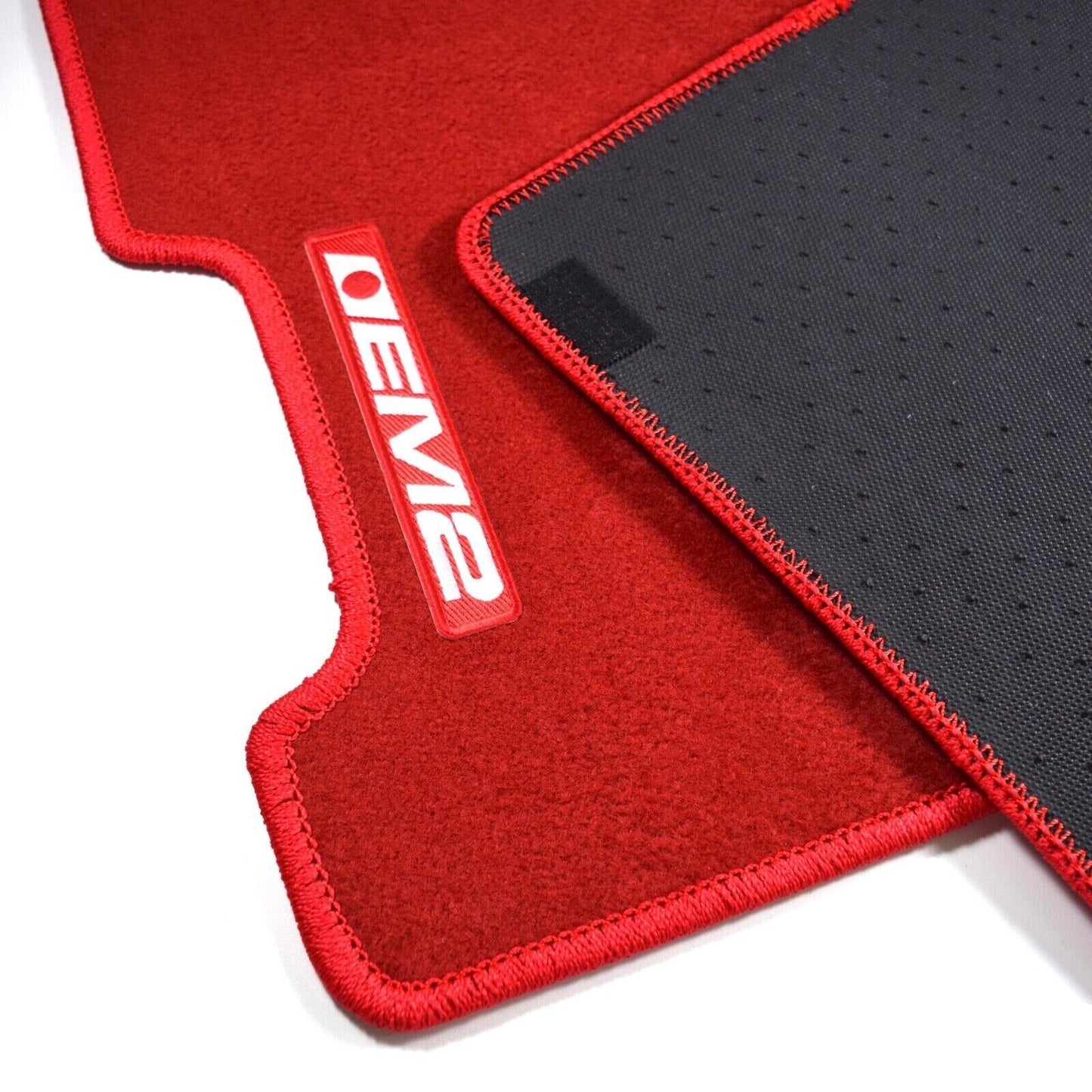 Red Floor Mats Fits 2001 to 2005 Honda Civic with EM2 Chassis Log 5pcs Set
