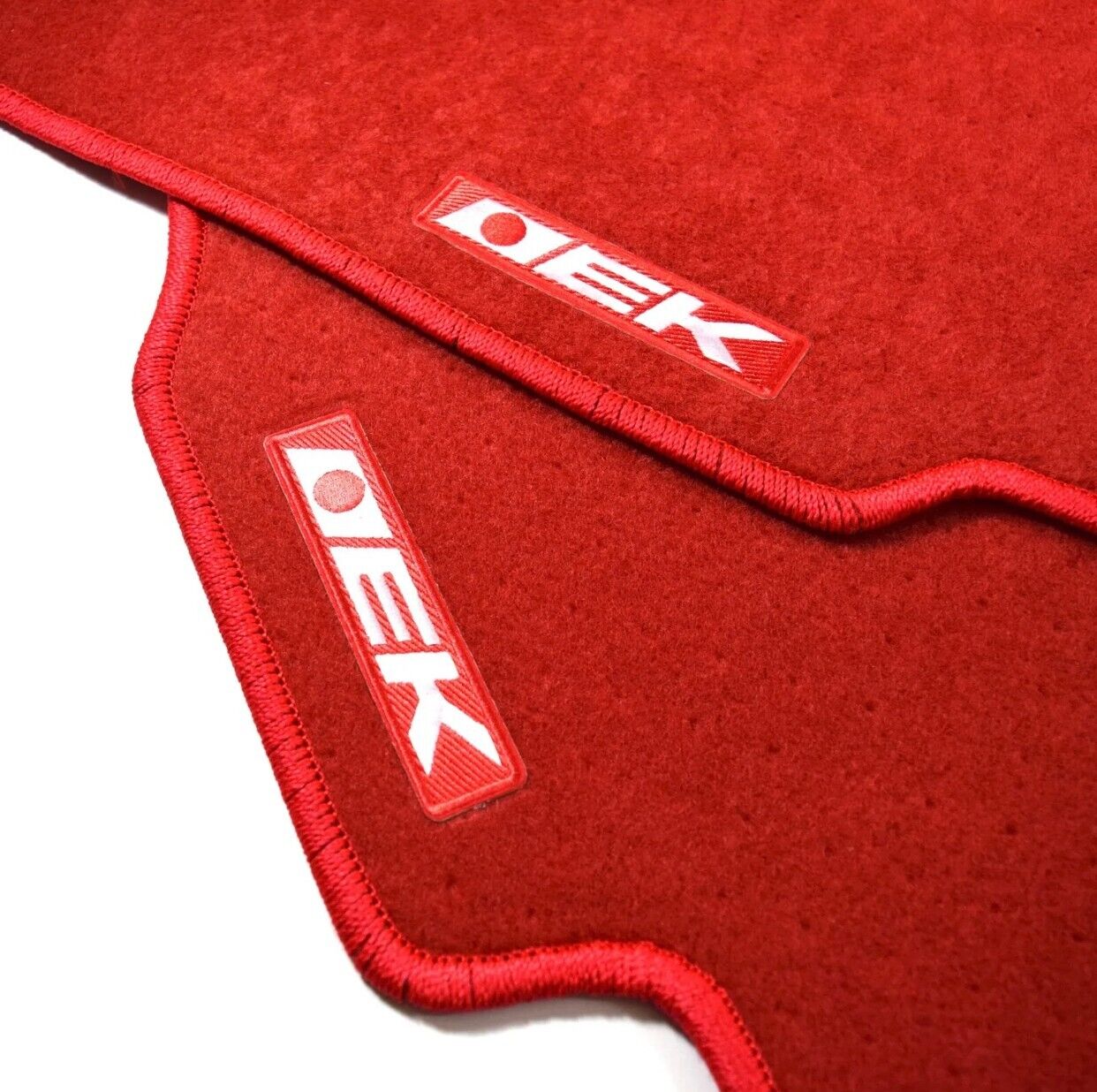 Red Carpet Floor Mats with EK Logo For Honda Civic 1996 through 2000 4 Piece