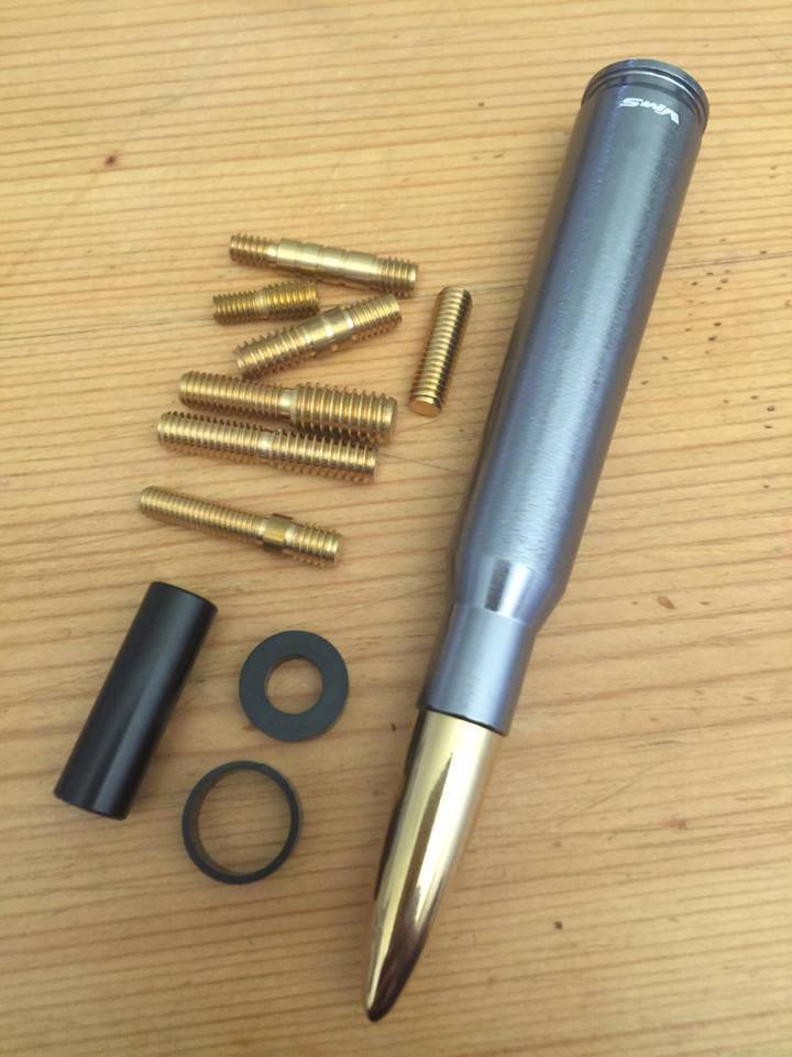 Dodge Ram Pickup Gunmetal 50 Caliber CNC Bullet Style Aluminum Antenna