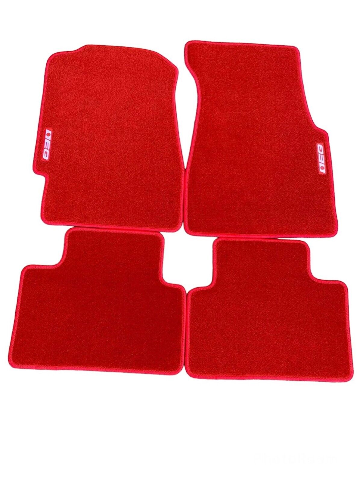 Red Floor Mats with EG Logo for Honda Civic 1992 thru 1995 Coupe Sedan Hatch