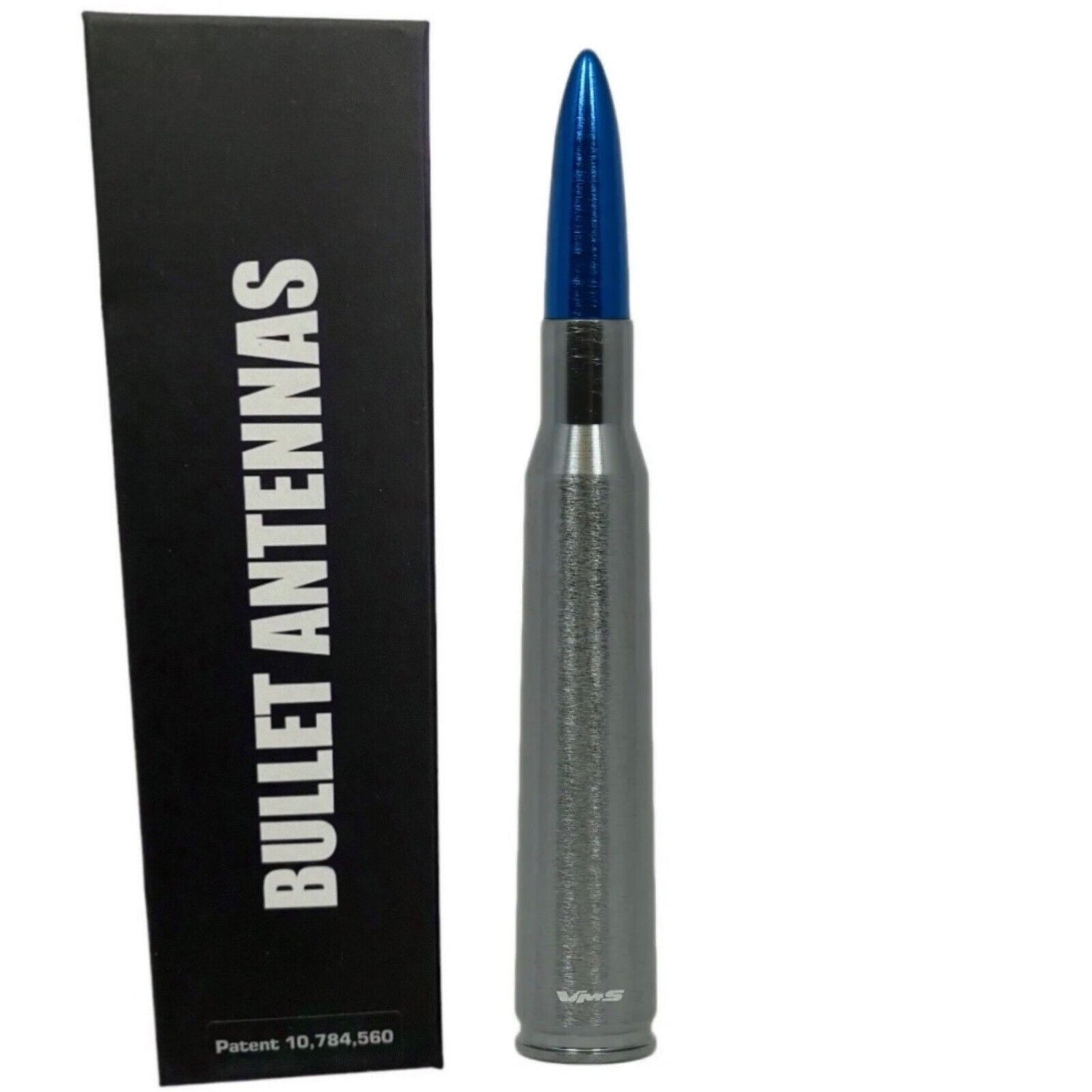VMS Gunmetal and Blue Bullet Antenna for Ford Bronco F150 F250 Excursion 5.5in