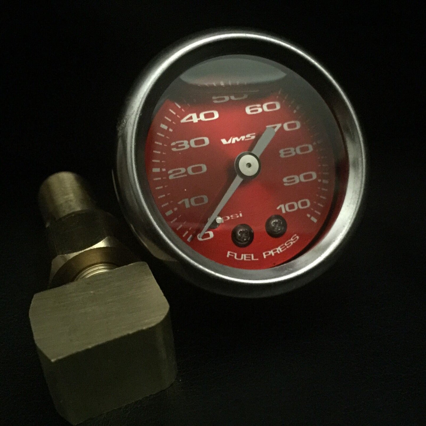 90-01 ACURA INTEGRA 100PSI RED FUEL PRESSURE GAUGE LIQUID FILLED 1/8 NPT KIT