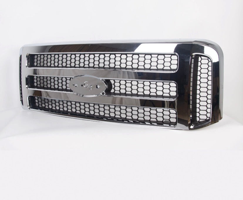New Chrome Grille for Ford F250 F350 F450 F550 1999 through 2004 and Excursion