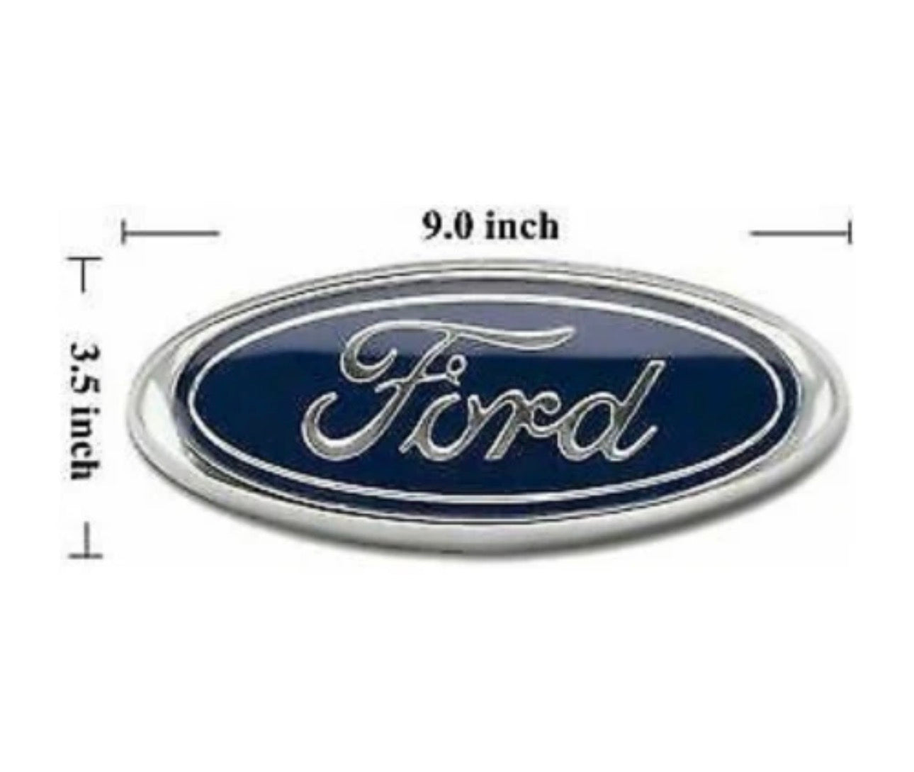 One 9" x 3.5" Blue Emblem for Ford F250 F350 Front Grille