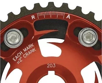 VMS Racing Fang Adjustable Cam Gear in Red Fits 1988 to 2000 Honda Civic CRX D15 D16 SOHC