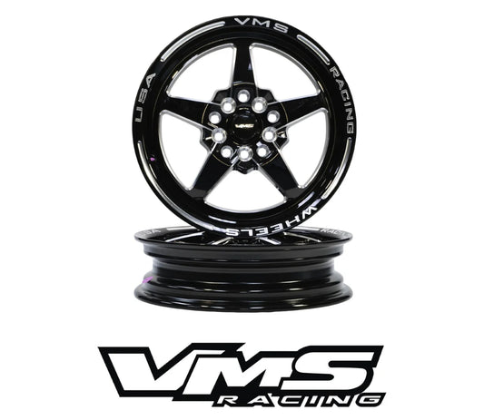 VMS Racing REAR or FRONT DRAG RACE V-STAR 5 LUG WHEEL 15X3.5 5X100/ 5X114.3 5 LUG 10 OFFSET // PART # VWST004