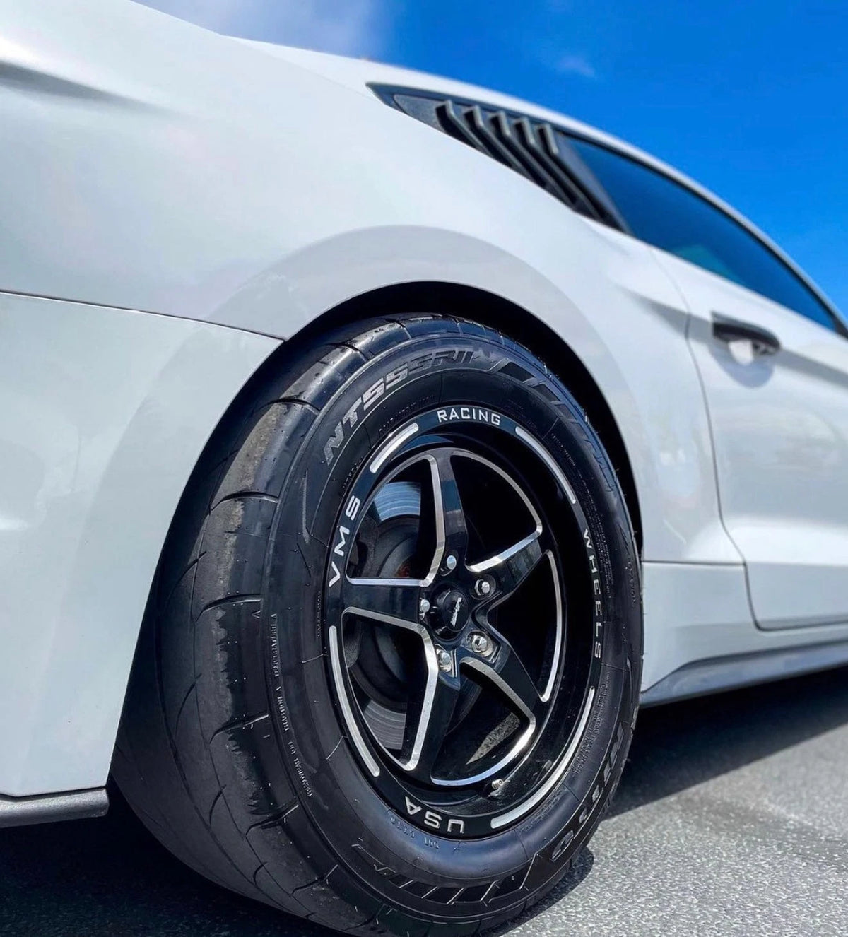 Set of Four VMS RACING V-STAR 17X10 and 18X5 DRAG PACK WHEELS RIMS SET FOR 05+ FORD MUSTANG