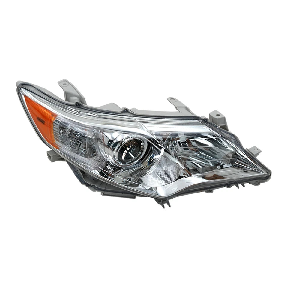 NEW Headlights For 2012 through 2014 Toyota Camry Right + Left Halogen Type Chrome Projector