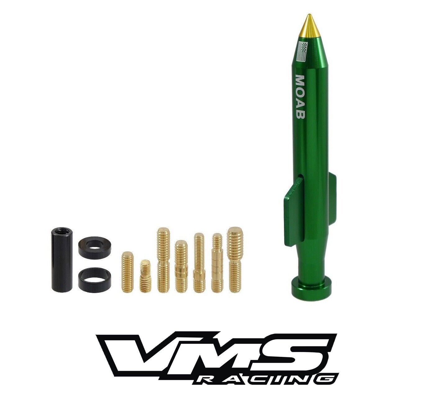 MOAB VMS Green Antenna for Ford Bronco Models with Screw On Antenna