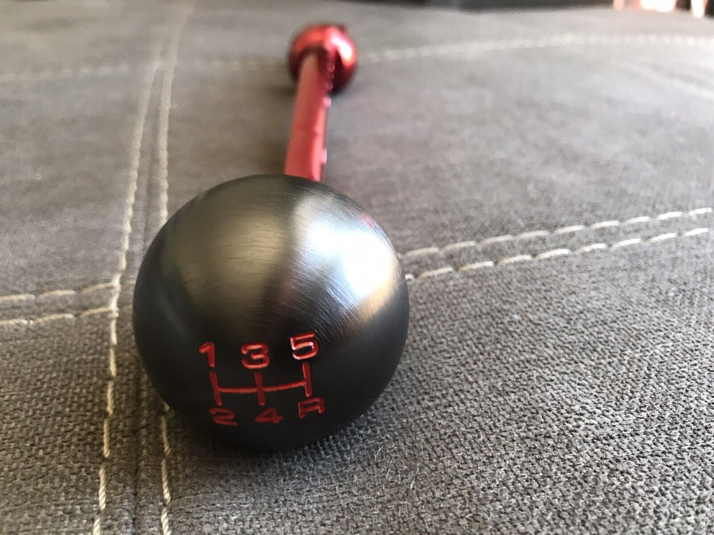 RED SHORT SHIFTER GUNMETAL SHIFT KNOB HONDA CIVIC 88-00 ACURA INTEGRA DELSOL CRX