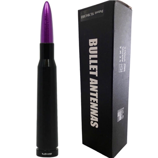 Purple Tip Black Bullet Antenna Anti Theft for Silverado Sierra 2007 and Newer