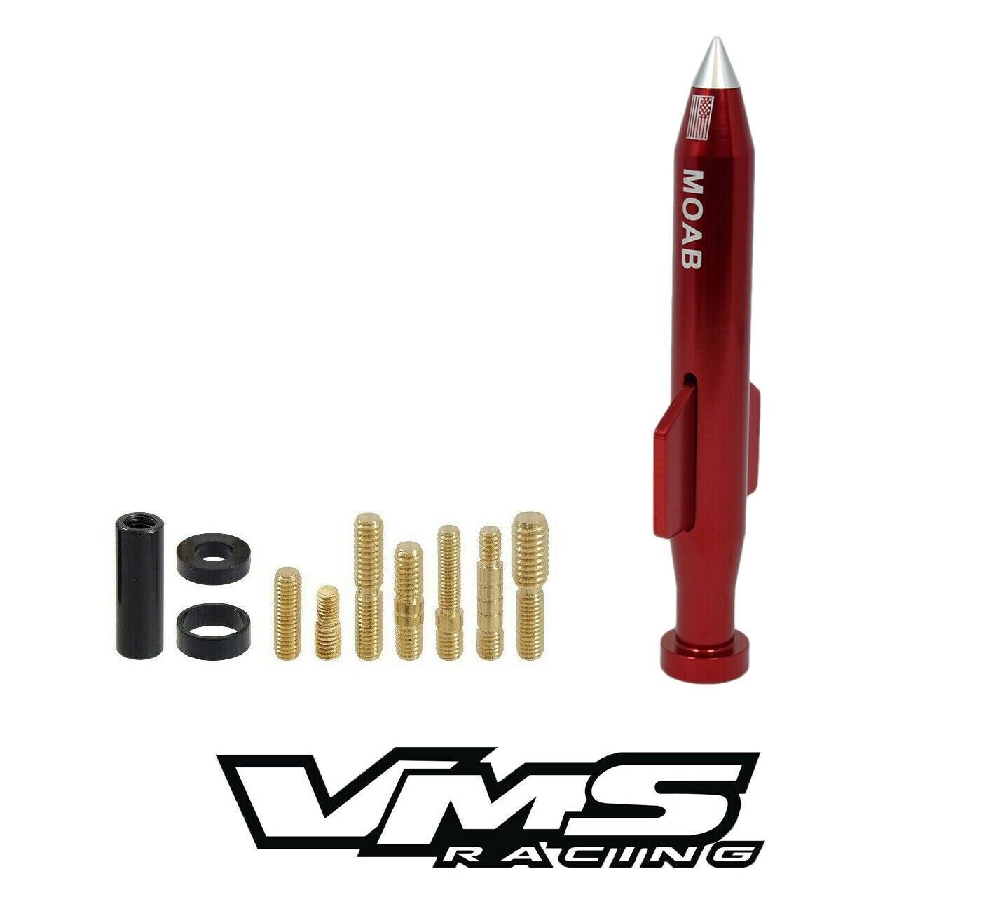 MOAB VMS Red Antenna for Ford Bronco Models with Screw On Antenna