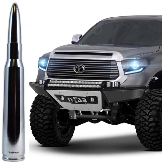 Chrome Bullet Antenna for Toyota Tundra and Tacoma All Years All Models