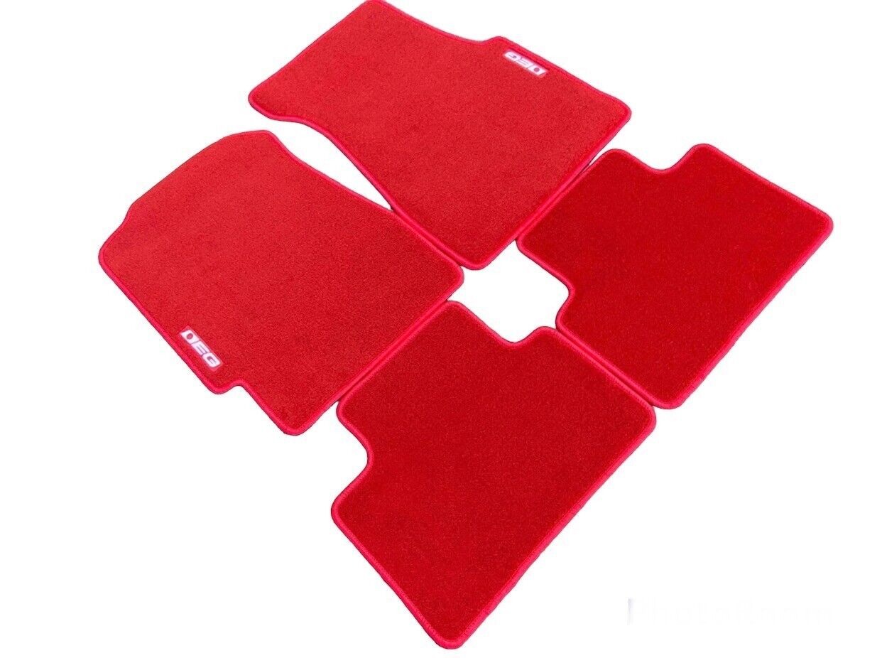 Red Floor Mats with EG Logo for Honda Civic 1992 thru 1995 Coupe Sedan Hatch