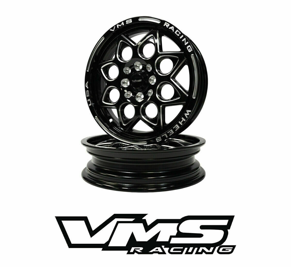 VMS RACING RIMS ROCKET TRACK WHEELS 15X3.5 5X114 5X100 +10 OFFSET