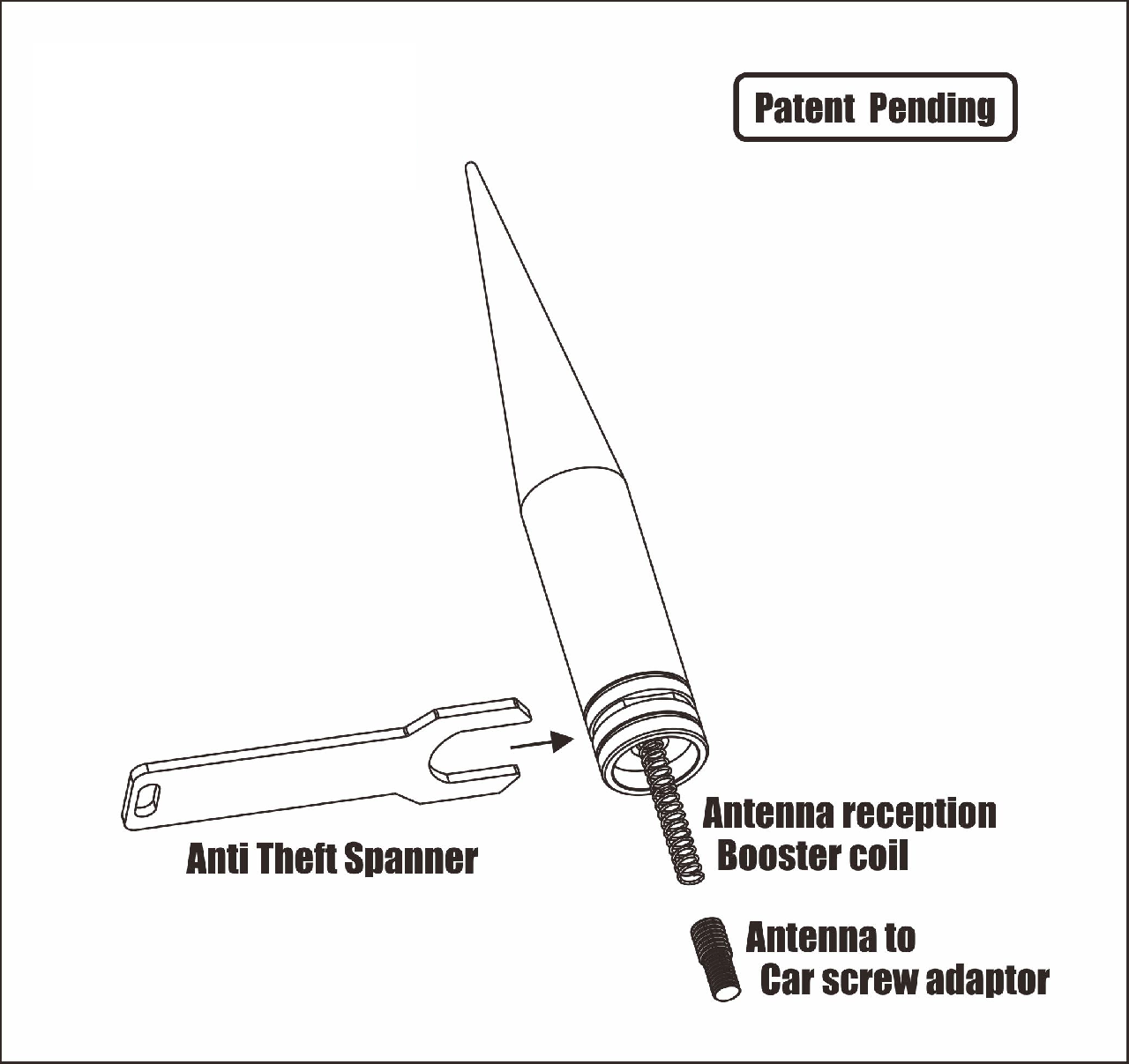 VMS BLUE LINE POLICE 50 CAL BULLET ANTENNA FOR FORD F150 AND RAPTOR