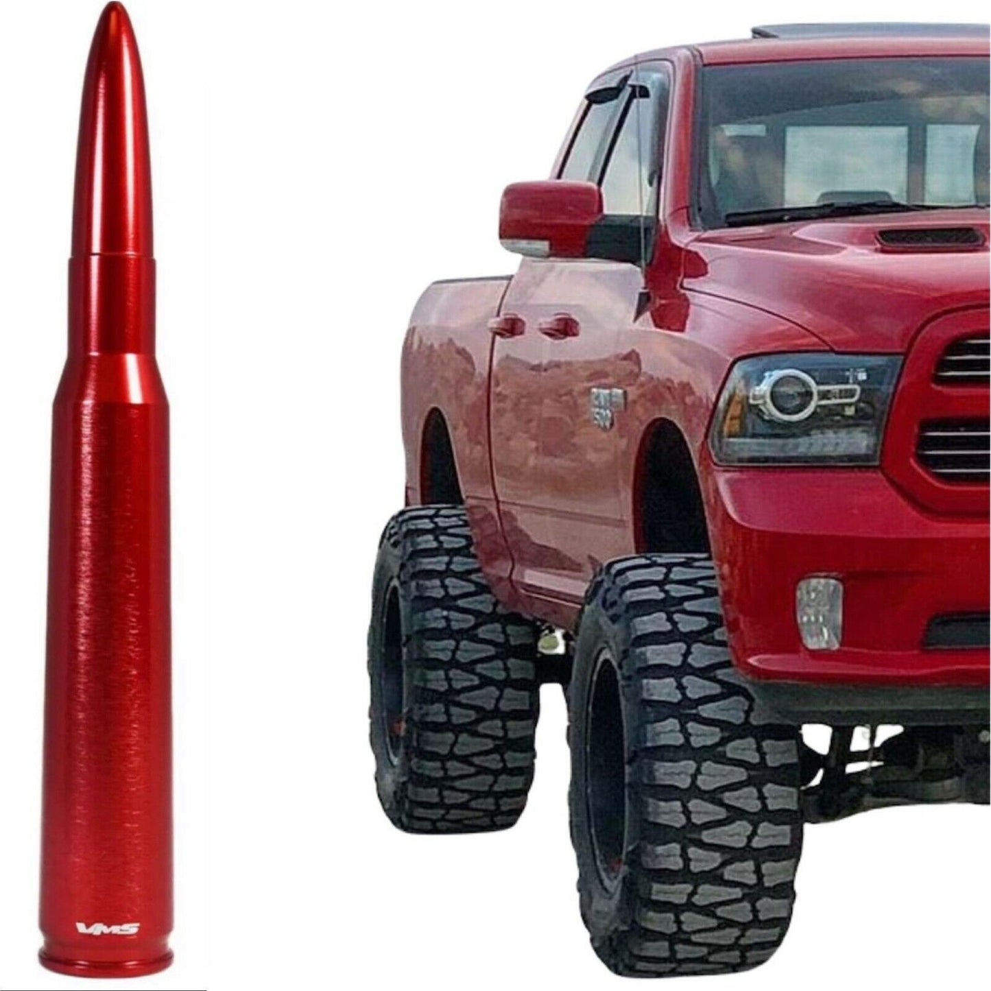 Red Bullet Antenna for Dodge Ram 1500 2500 3500 All Years All Models 5.5''