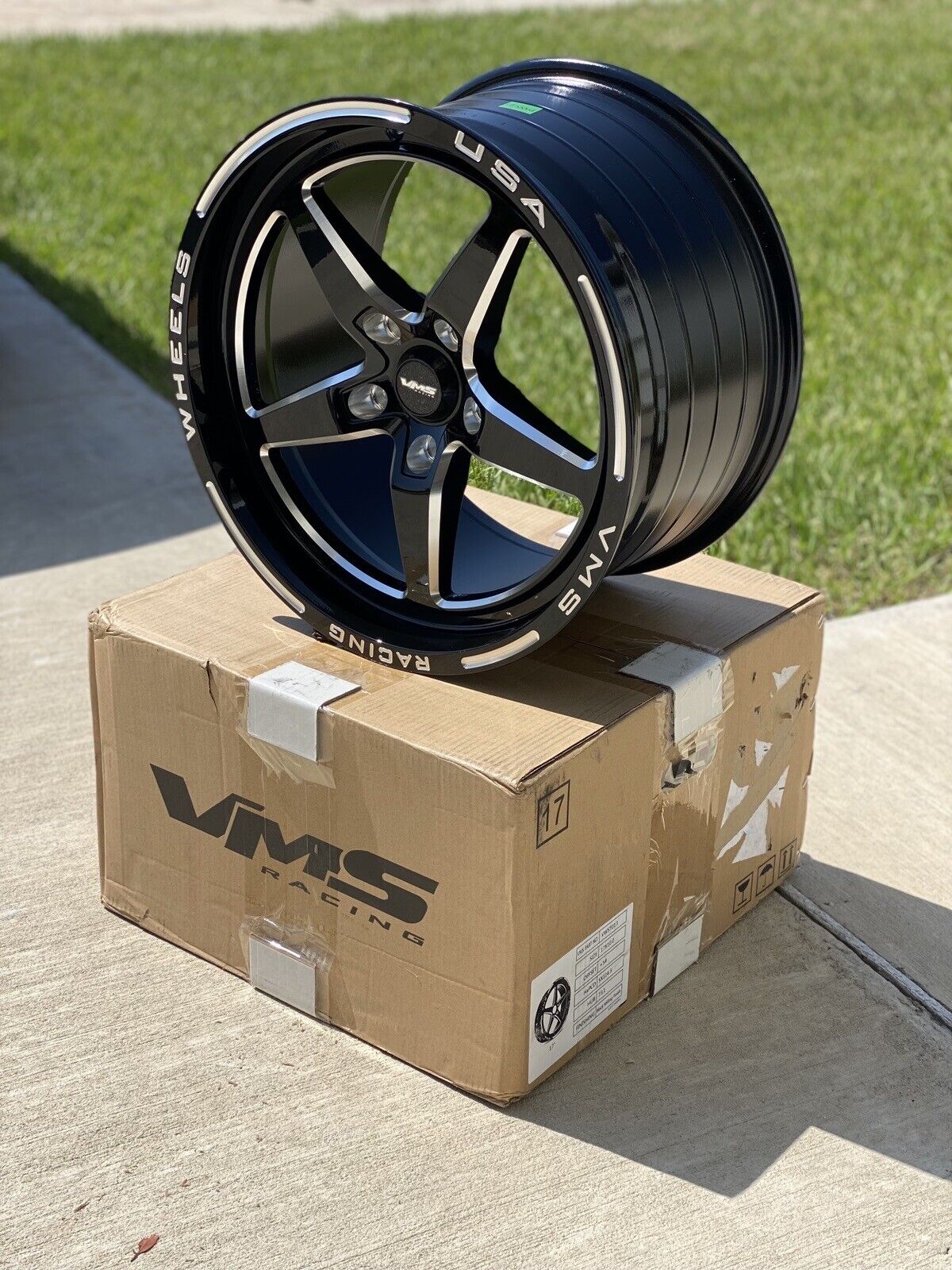ONE VMS Star 5 Spoke 17x10 (54ET) 5x114.3 Drag Racing Wheel For 05 to 20 Mustang