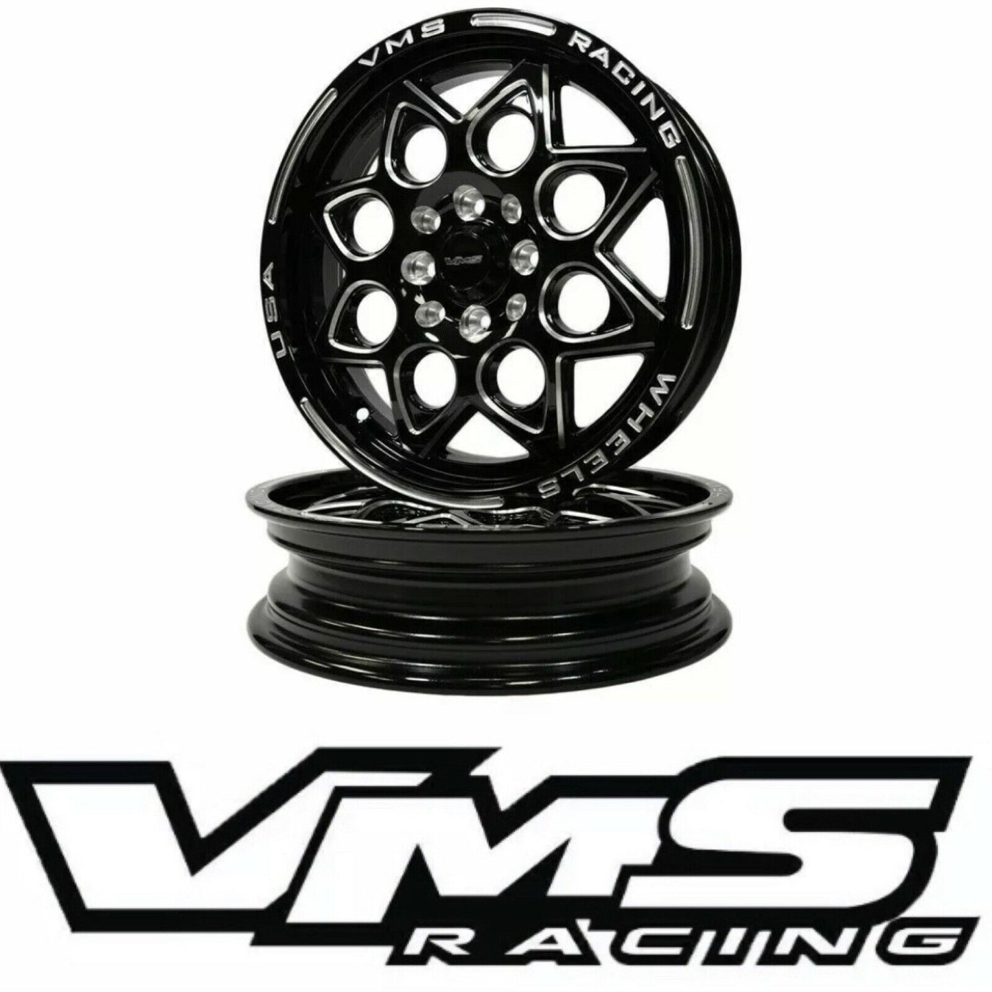 VMS RACING RIMS ROCKET TRACK WHEELS 15X3.5 5X114 5X100 +10 OFFSET