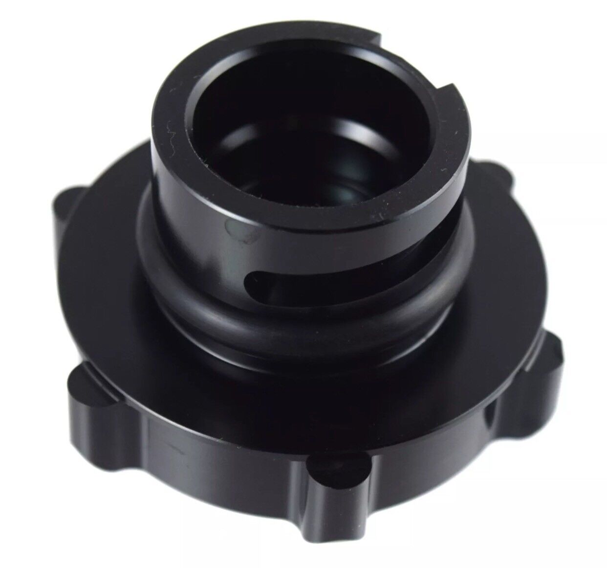 Black Oil Cap Aluminum w/ Carbon Fiber Mobil 1 Emblem For Chevy LS1 LS2 LS3 LS6