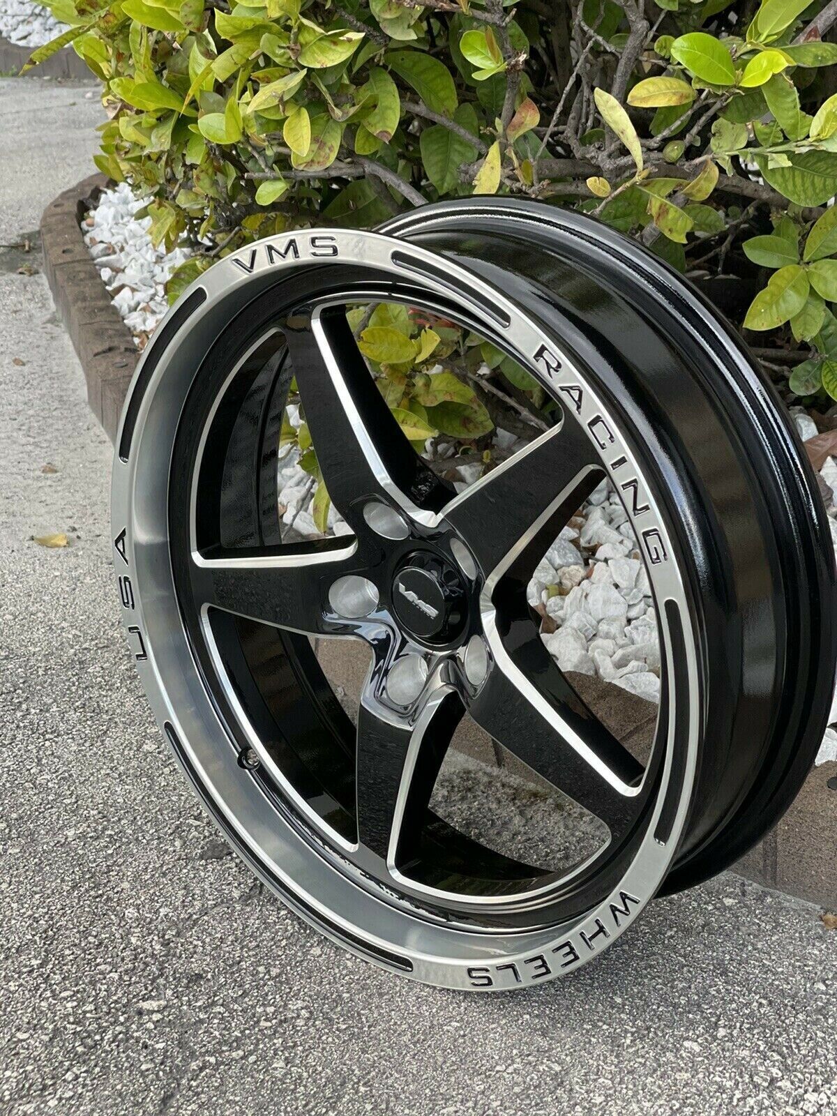 1x 18x5 VMS Racing V Star Polished Lip Rim Wheel 5x120 -25ET For 10 to 20 Camaro