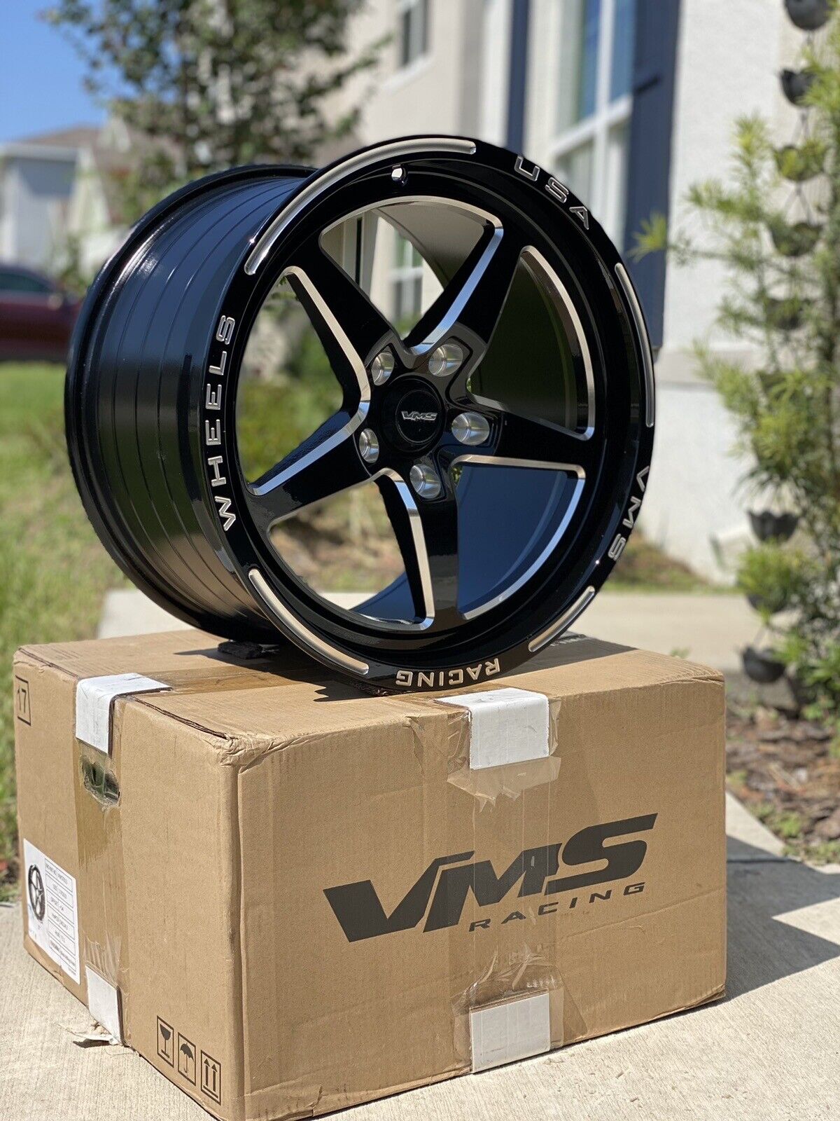 ONE VMS Star 5 Spoke 17x10 (54ET) 5x114.3 Drag Racing Wheel For 05 to 20 Mustang