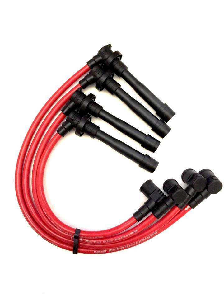 RED SPARK PLUG WIRES SET FOR HONDA CIVIC SOHC 1992 TO 2000