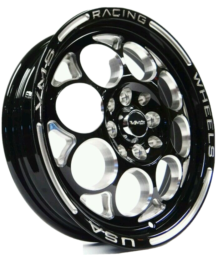 2 15X3.5 BLACK MILLED MODULO SKINNY WHEELS 4X100 / 114 ET10 DRAG RACING RIMS