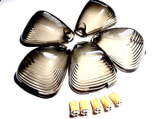 99-15 FORD F250 F350 F450 F550 SUPERDUTY DUALLY SMOKED ROOF LENS + LED BULBS