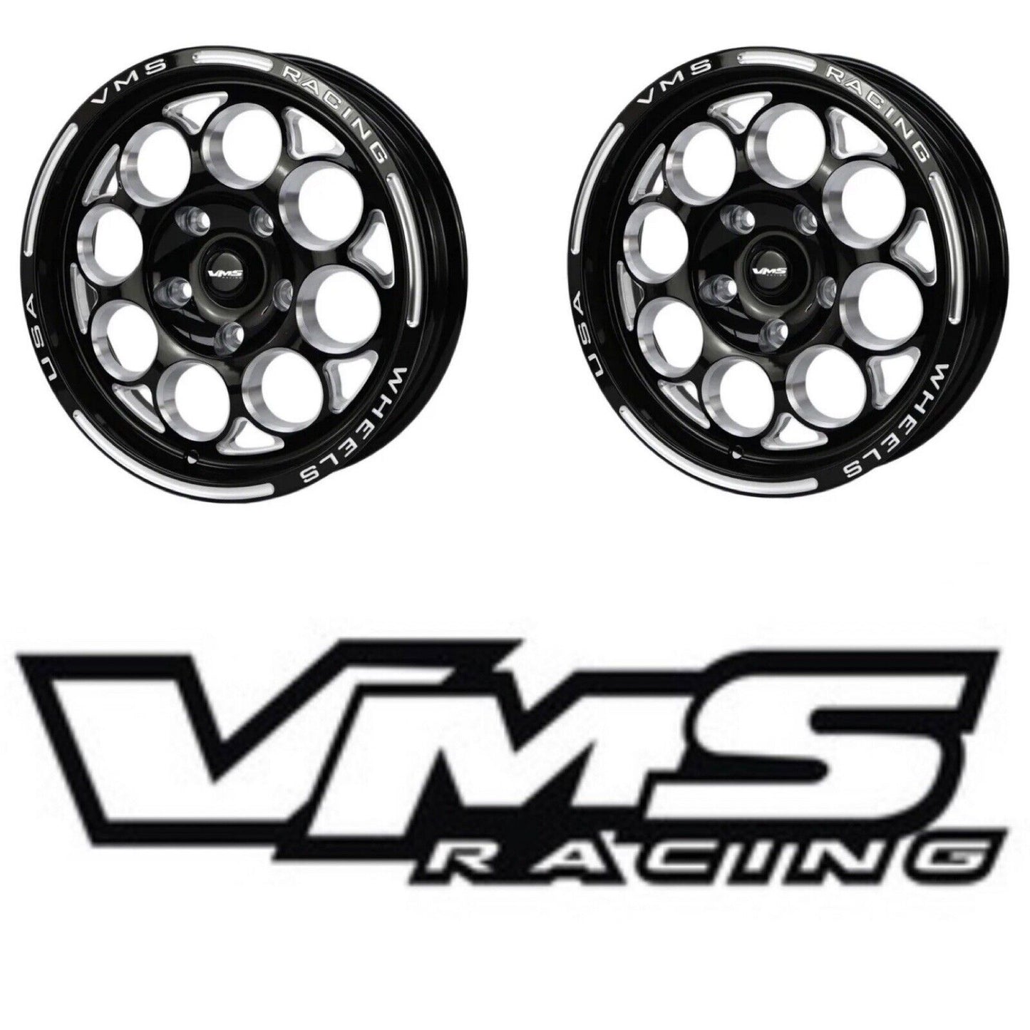 VMS Modulo Drag Racing Wheels 18x5 (-12ET) 5x114.3 For Ford 2005 2019 Mustang